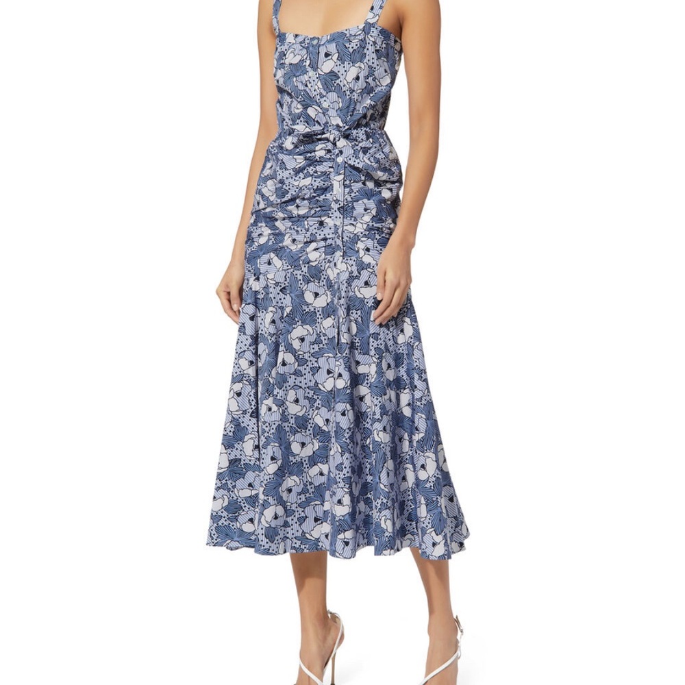 Veronica beard floral Blue Midi Dress